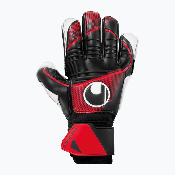 Uhlsport Powerline Soft Flex Frame vartininko pirštinės juoda/raudona/balta