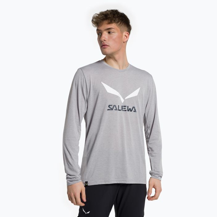 Vyriški Salewa Solidlogo Dry pilki trekingo marškinėliai 00-0000027340