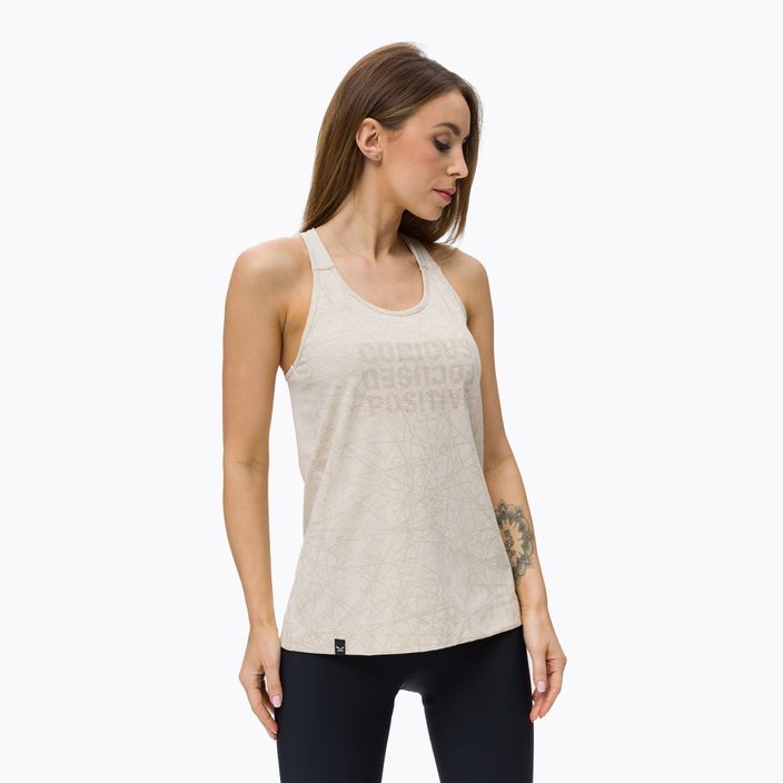 Salewa Lavaredo Hemp Print moteriški trekingo marškinėliai beige 00-0000028023