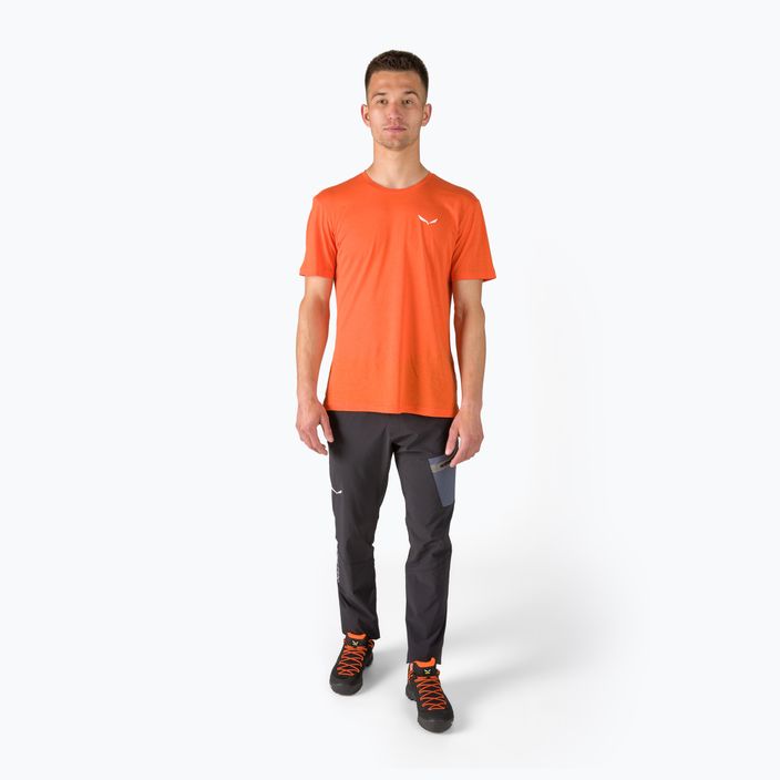 Vyriški Salewa Alpine Hemp Logo trekingo marškinėliai oranžiniai 00-0000028132 2