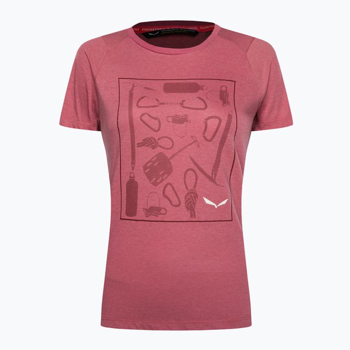 Salewa Pure Box Dry moteriški trekingo marškinėliai rožinės spalvos 00-0000028379