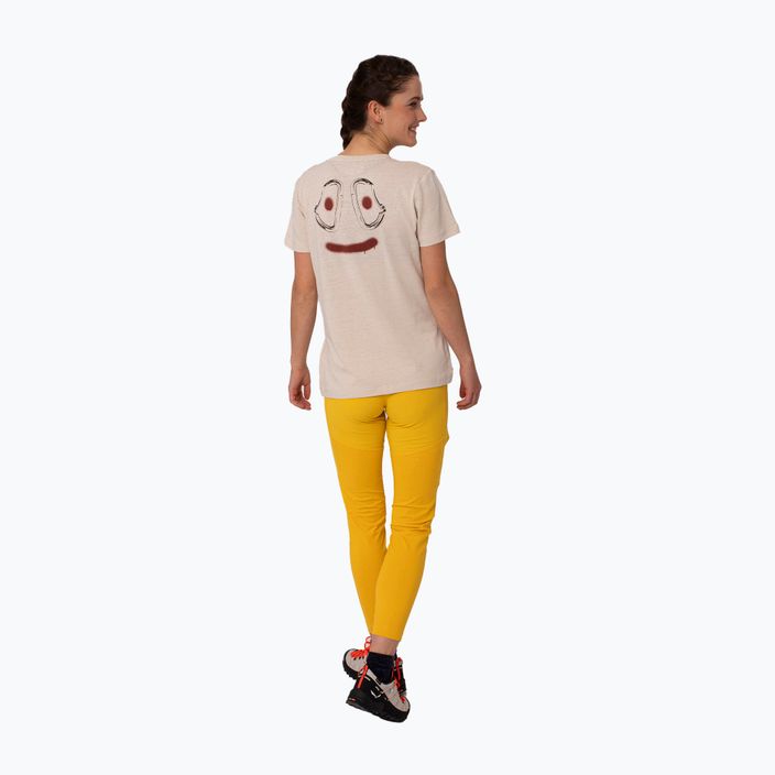 Salewa Lavaredo Hemp Print moteriški alpinistiniai marškinėliai beige 00-0000028368 2