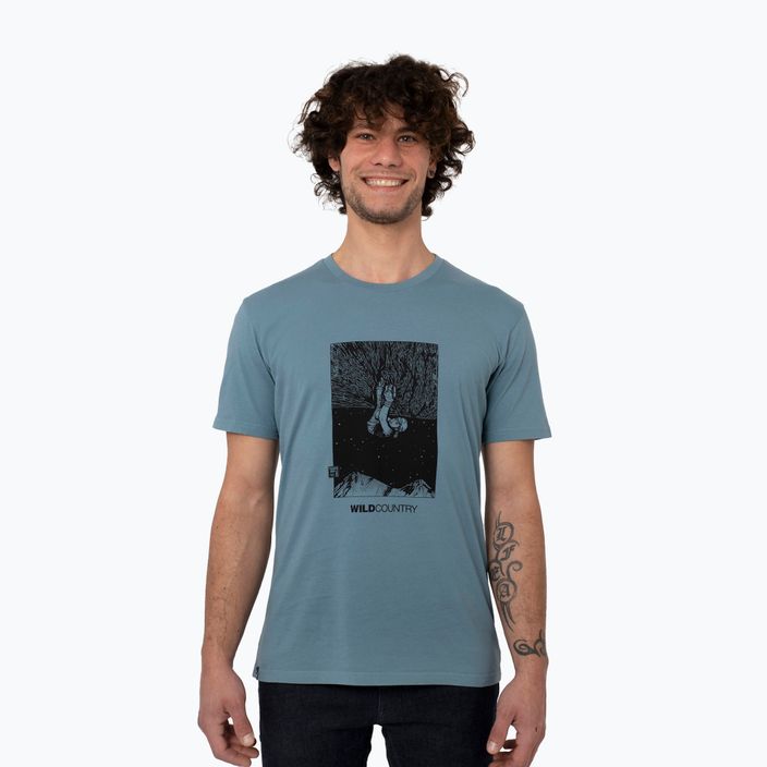 Vyriški Wild Country Flow alpinistiniai marškinėliai mėlyni 40-0000095186