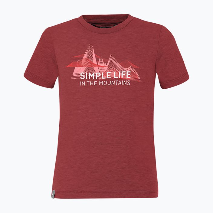 Salewa Simple Life Dry vaikiški trekingo marškinėliai raudoni 00-0000027774