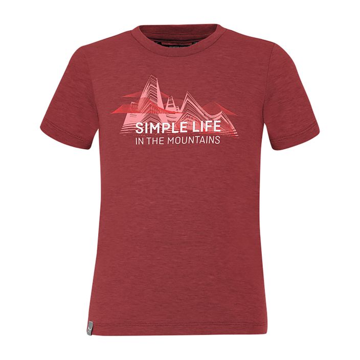 Salewa Simple Life Dry vaikiški trekingo marškinėliai raudoni 00-0000027774 2