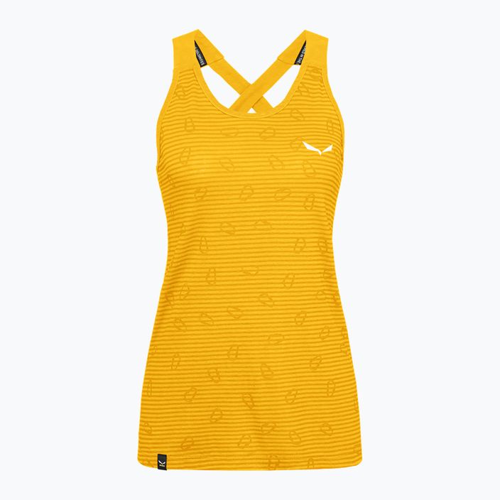 Salewa moteriški alpinistiniai marškinėliai Lavaredo Hemp Graphic Tank yellow 00-0000028535 5