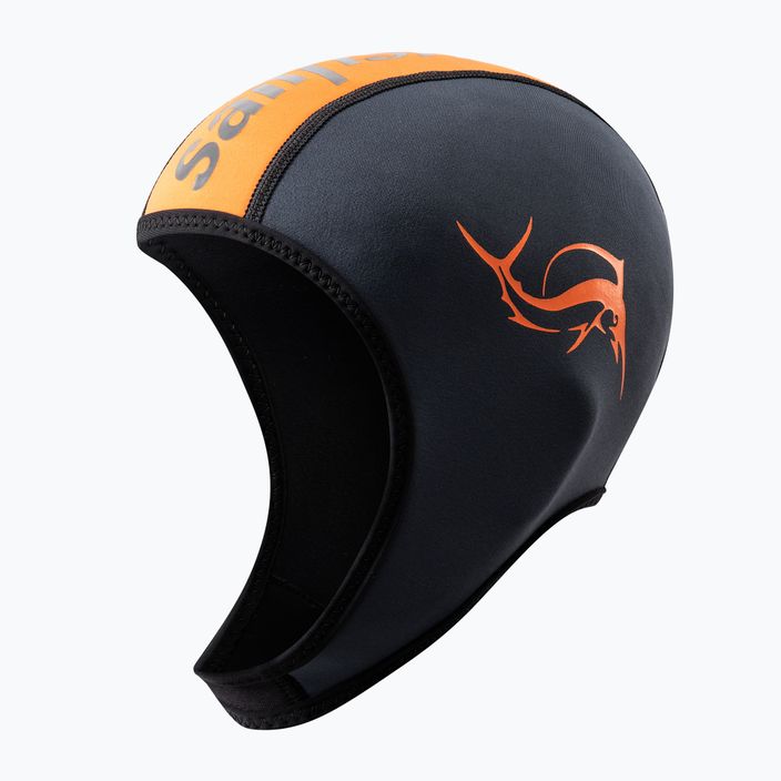 Sailfish Silikoninė juoda/oranžinė plaukimo kepurė NEOPRENE CAP 4