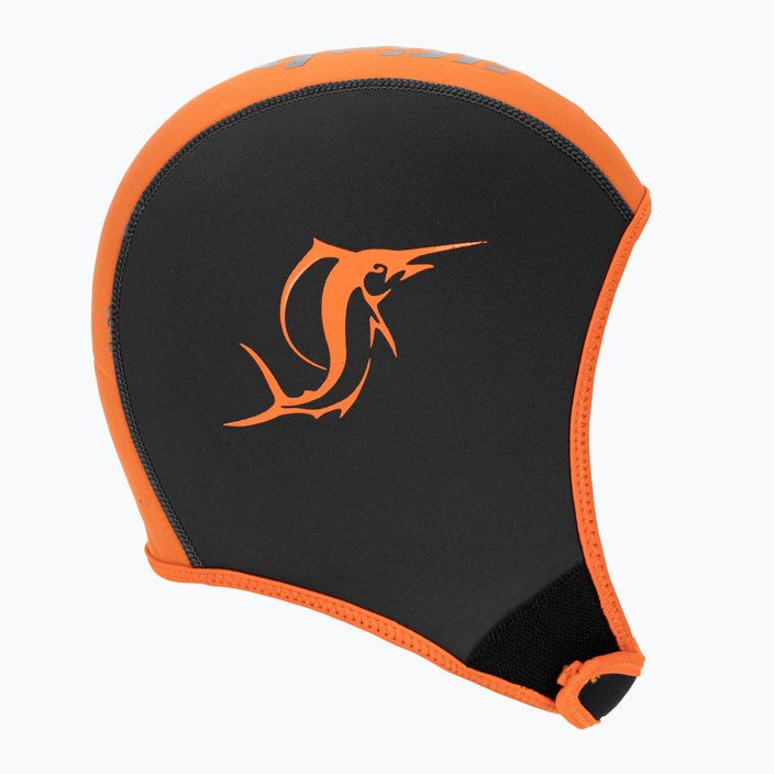 Sailfish Silikoninė juoda/oranžinė plaukimo kepurė NEOPRENE CAP 3