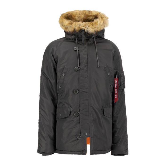 Alpha Industries vyriška striukė N-3B VF pilka / juoda 2