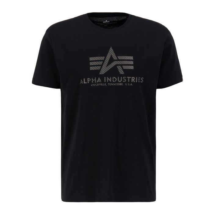 Vyriški marškinėliai Alpha Industries Basic T Carbon black 2