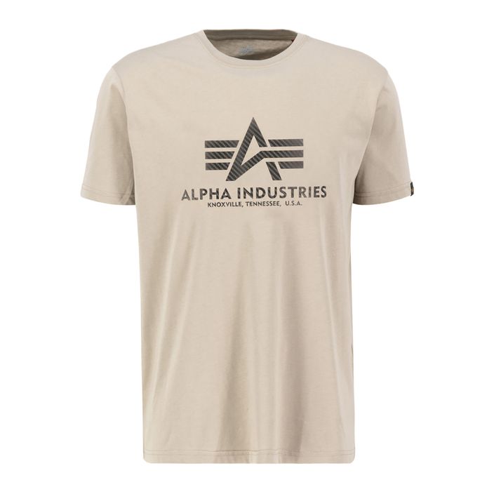 Vyriški marškinėliai Alpha Industries Basic T Carbon vintage sand 2