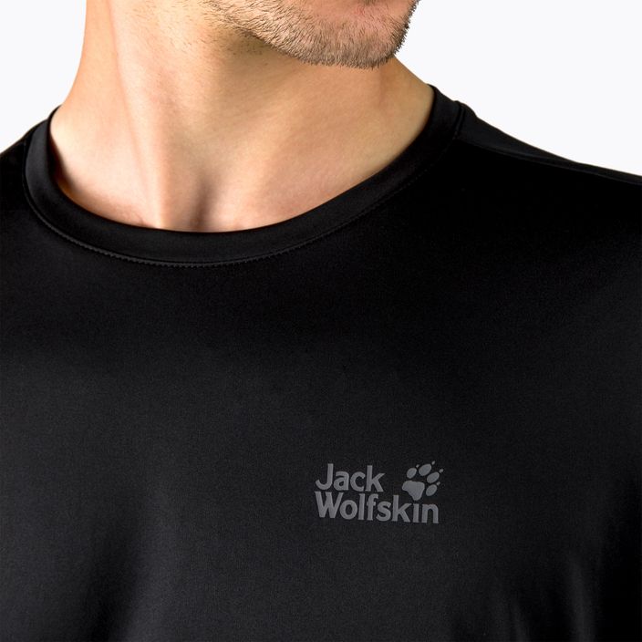 Jack Wolfskin Tech vyriški trekingo marškinėliai juodi 1807071_6000 4