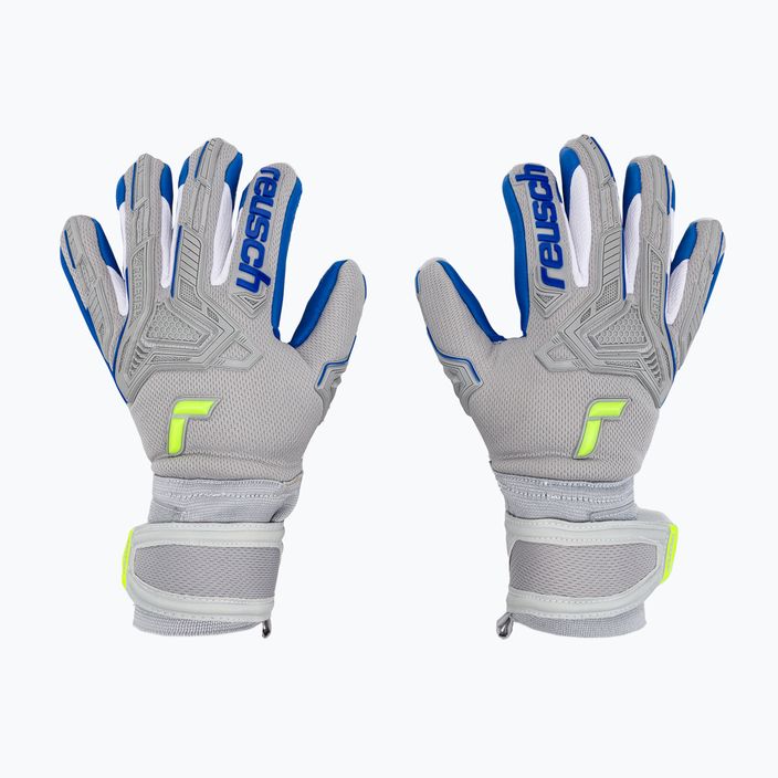 Reusch Attrakt Freegel Silver Finger Support Junior vaikiškos vartininko pirštinės pilkos 5272230-6006