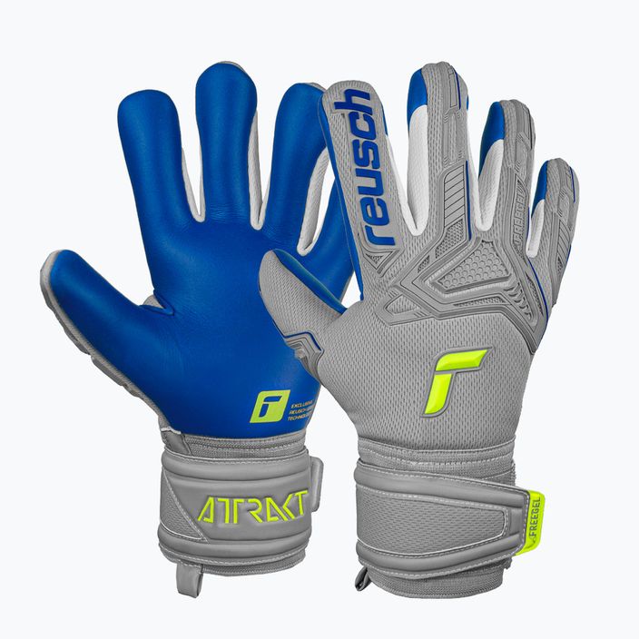 Reusch Attrakt Freegel Silver Finger Support Junior vaikiškos vartininko pirštinės pilkos 5272230-6006 4