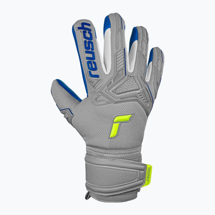 Reusch Attrakt Freegel Silver Finger Support Junior vaikiškos vartininko pirštinės pilkos 5272230-6006 5