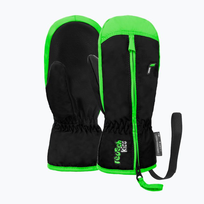 Vaikiškos slidinėjimo pirštinės Reusch Ben Mitten juoda/neon žalia 5