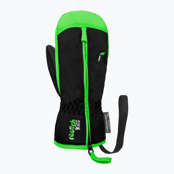 Vaikiškos slidinėjimo pirštinės Reusch Ben Mitten juoda/neon žalia 6