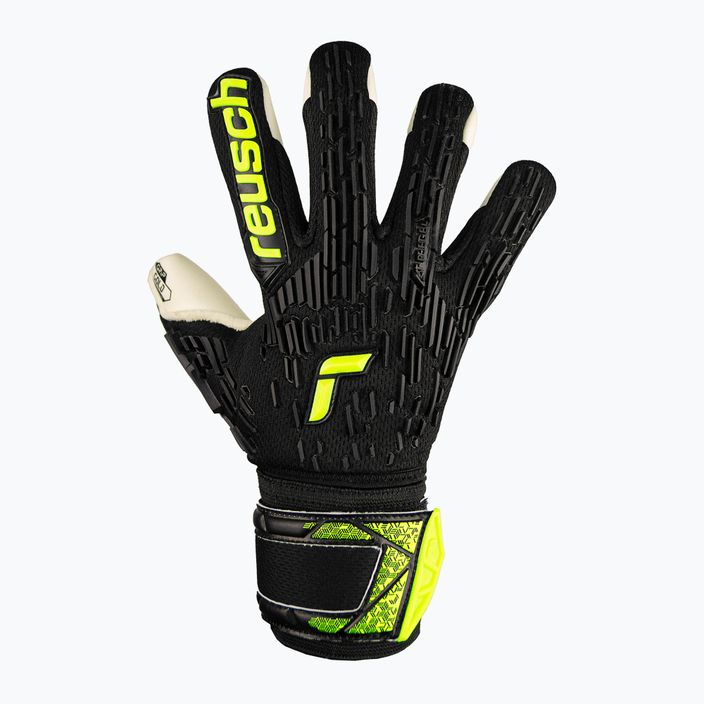 Vaikiškos vartininkų pirštinės Reusch Attrakt Freegel Gold Finger Support Junior black/safety yellow 2