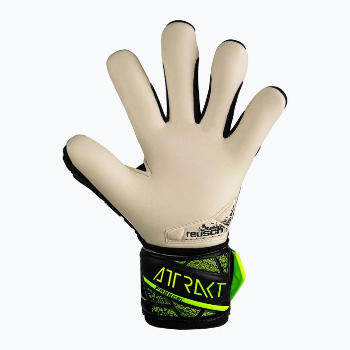 Vaikiškos vartininkų pirštinės Reusch Attrakt Freegel Gold Finger Support Junior black/safety yellow 3