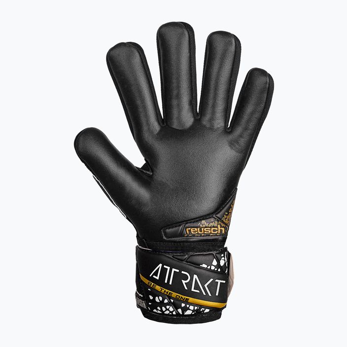 Vaikiškos vartininkų pirštinės Reusch Attrakt Silver NC Finger Support Junior black/gold/white/black 3