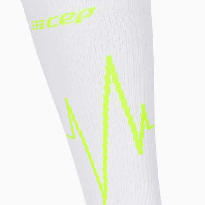 CEP Heartbeat moteriškos kompresinės bėgimo kojinės baltos WP20PC2 3