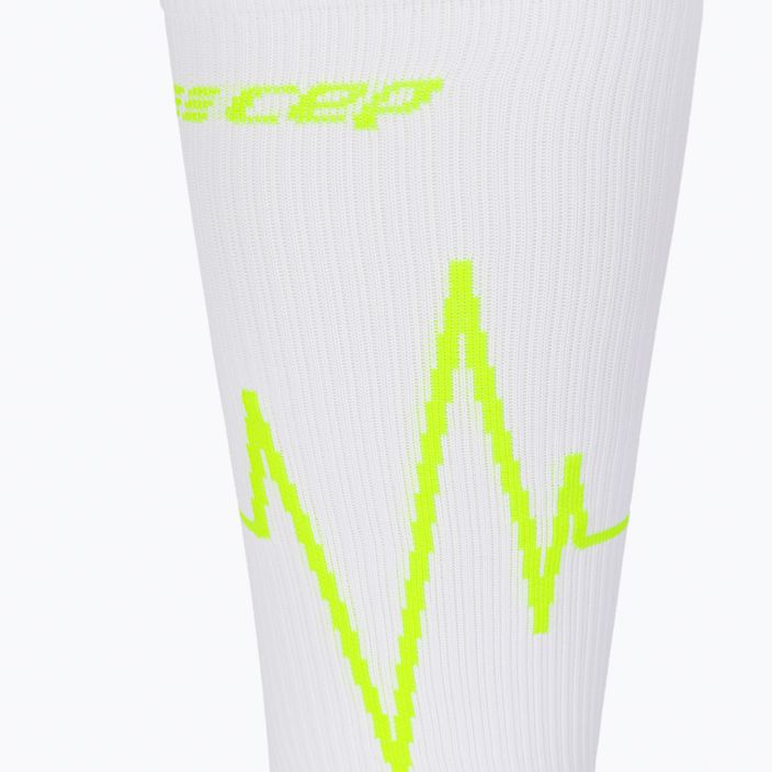 CEP Heartbeat vyriškos kompresinės bėgimo kojinės baltos WP30PC2 3