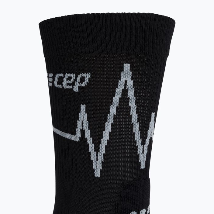 CEP Heartbeat vyriškos kompresinės bėgimo kojinės juodos WP3CKC2 3