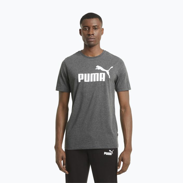 Vyriški marškinėliai PUMA Essentials Heather Tee puma black