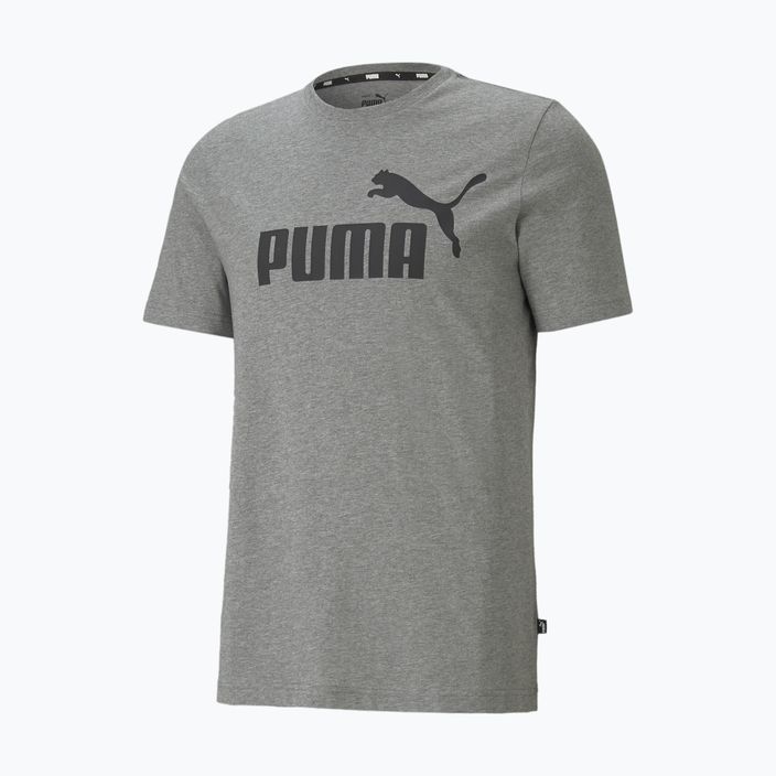 Vyriški marškinėliai PUMA Ess Logo Tee vidutiniškai pilki heather marškinėliai 4