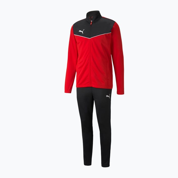 PUMA vyriškas sportinis kostiumas Individualrise Tracksuit black/red 657534 01 6