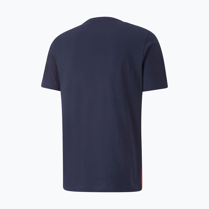 Vyriški treniruočių marškinėliai PUMA ESS+ Colorblock Tee tamsiai mėlyna ir raudona 848770 06 7