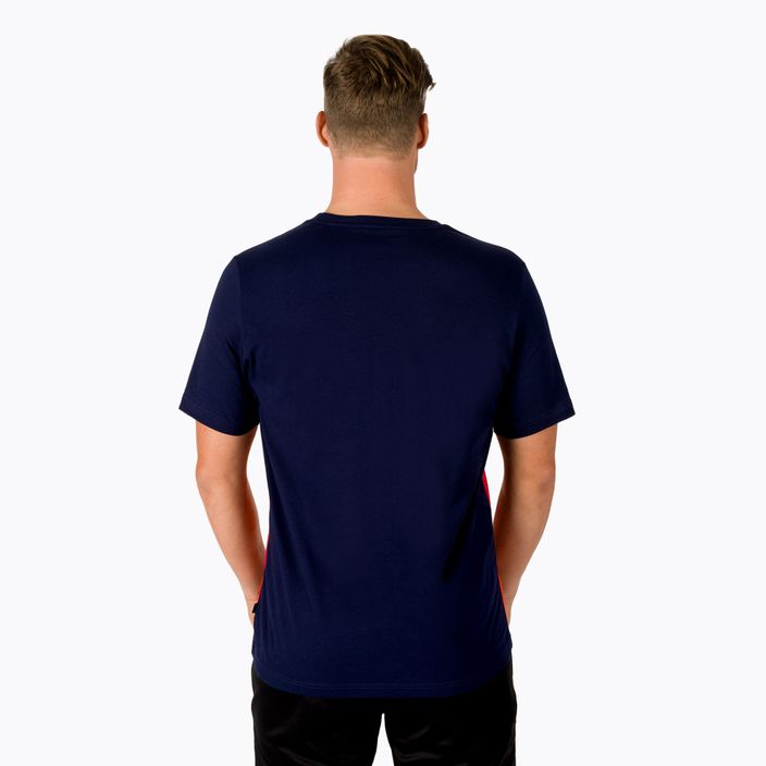 Vyriški treniruočių marškinėliai PUMA ESS+ Colorblock Tee tamsiai mėlyna ir raudona 848770 06 2