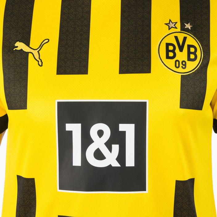 Vyriški futbolo marškinėliai PUMA Bvb Home Jersey Replica Sponsor yellow and black 765883 01 4
