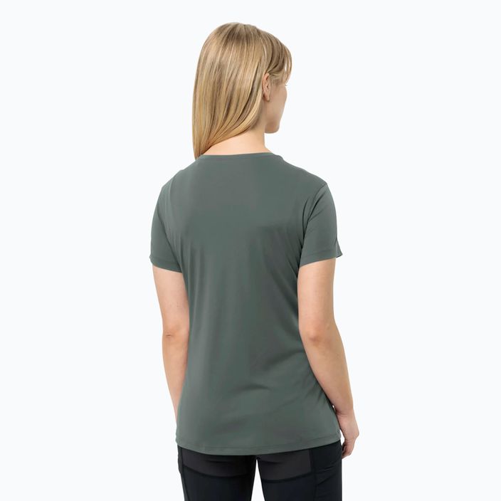 Moteriški žygių marškinėliai Jack Wolfskin Tech hedge green 2