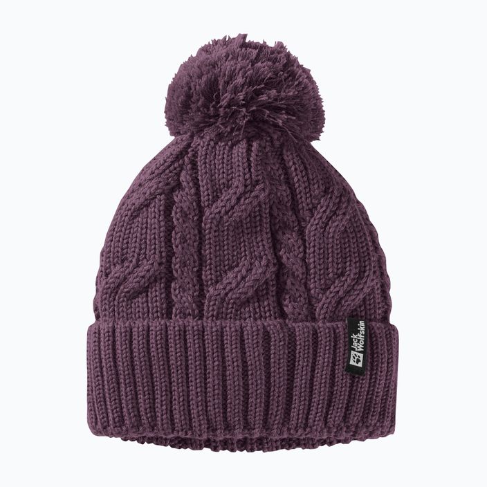 Žieminė kepurė Jack Wolfskin Pompom midnight plum