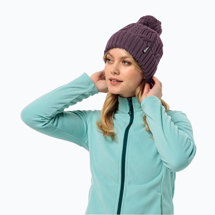 Žieminė kepurė Jack Wolfskin Pompom midnight plum 2