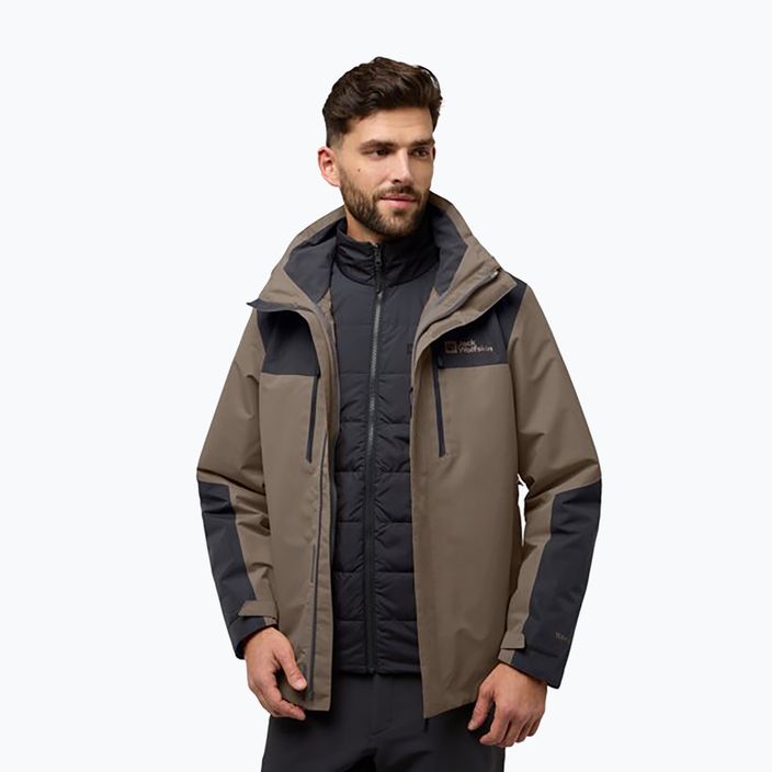 Vyriška striukė 3in1 Jack Wolfskin Jasper 3In1 cold coffee 3