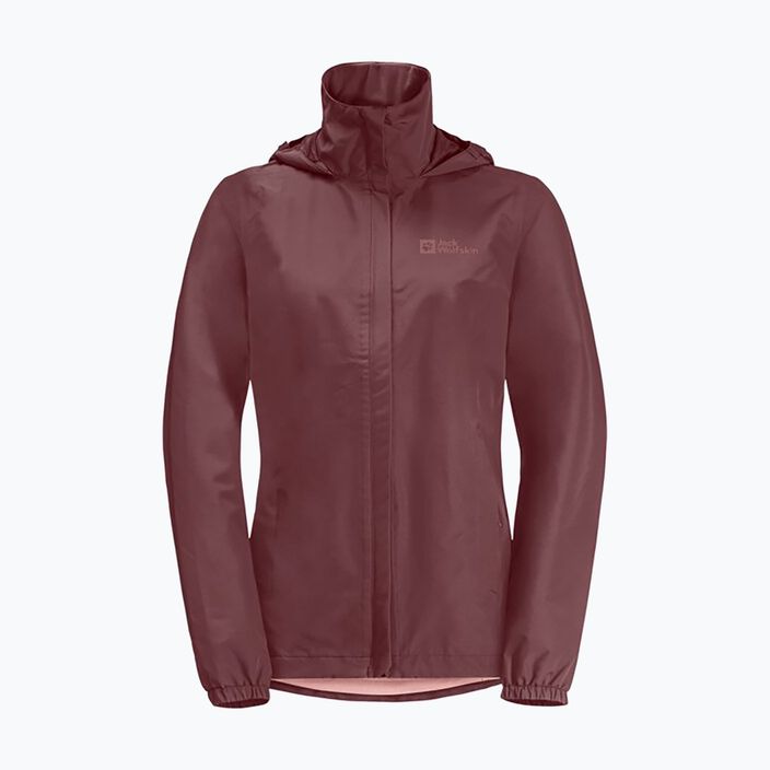 Moteriška striukė nuo lietaus Jack Wolfskin Stormy Point 2L red ochre