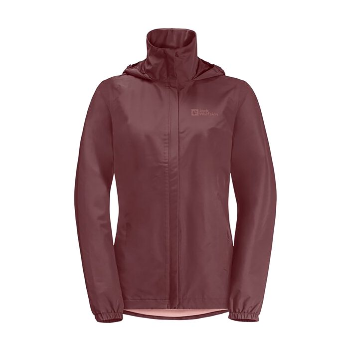 Moteriška striukė nuo lietaus Jack Wolfskin Stormy Point 2L red ochre 2