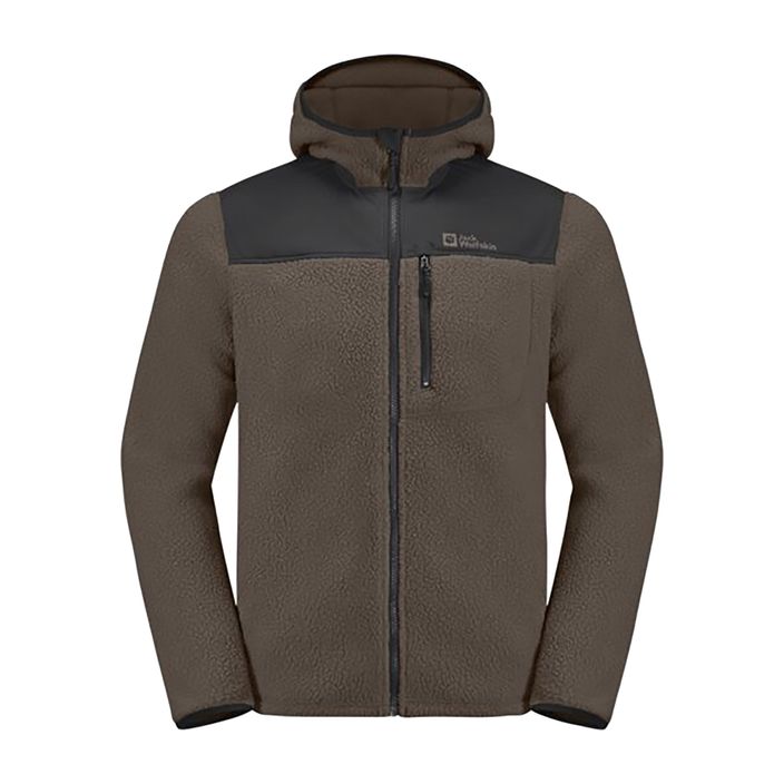 Vyriškas fliso džemperis Jack Wolfskin Kammweg Pile Fz cold coffee 2