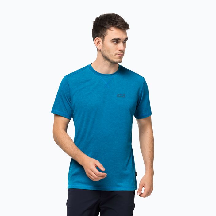Jack Wolfskin vyriški trekingo marškinėliai Crosstrail blue 1801671_1361