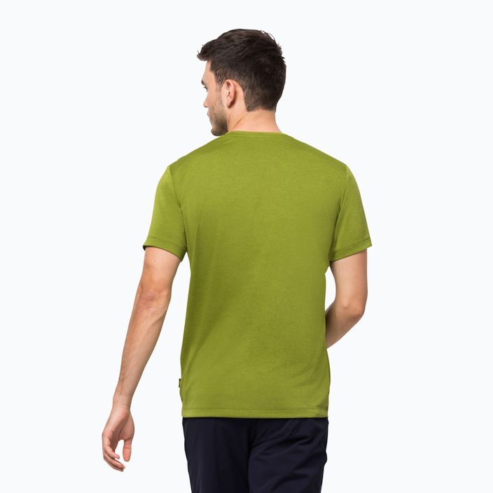 Vyriški marškinėliai Jack Wolfskin Crosstrail Graphic trekking marškinėliai žali 1801671_3017 2