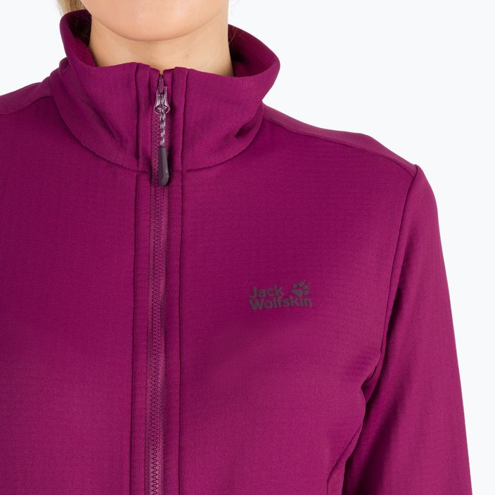 Jack Wolfskin moteriški Peak Grid Fleece džemperiai violetinės spalvos 1710351 6