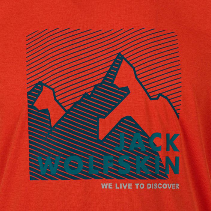 Jack Wolfskin vyriški marškinėliai Hiking Graphic orange 1808761_3017 6