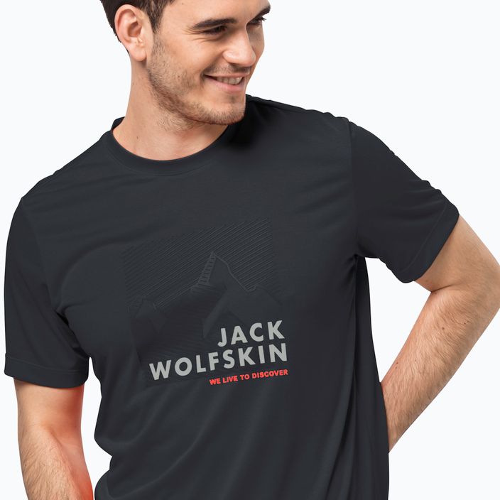 Vyriški marškinėliai Jack Wolfskin Hiking Graphic Grey 1808761_6230 3