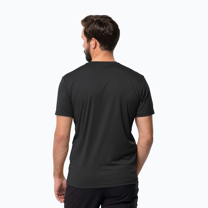 Jack Wolfskin Tech vyriški trekingo marškinėliai juodi 1807072 2