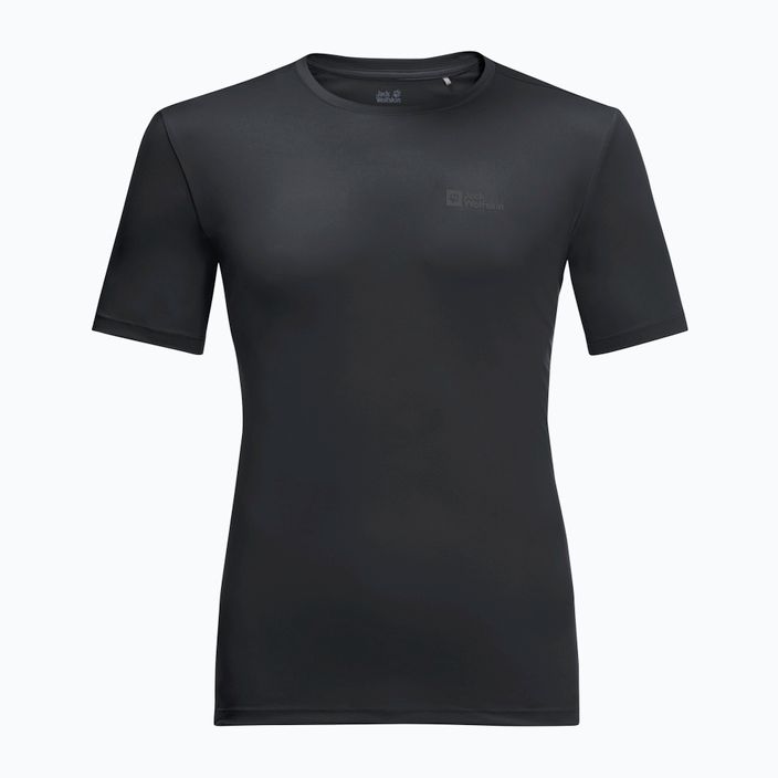 Jack Wolfskin Tech vyriški trekingo marškinėliai juodi 1807072 3