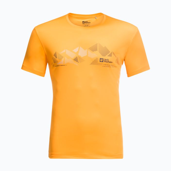 Jack Wolfskin Peak Graphic vyriški trekingo marškinėliai oranžiniai 1807183 4