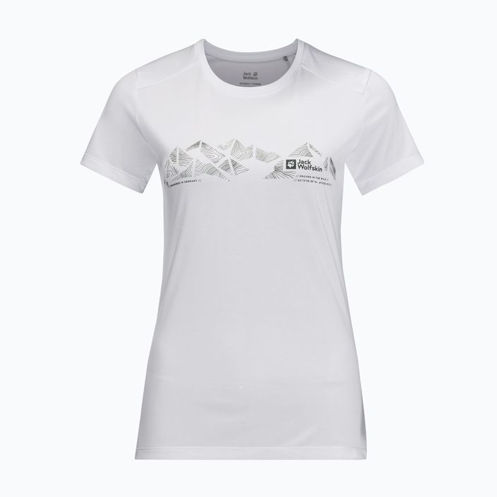 Moteriški trekingo marškinėliai Jack Wolfskin Crosstrail Graphic white 1807213 4