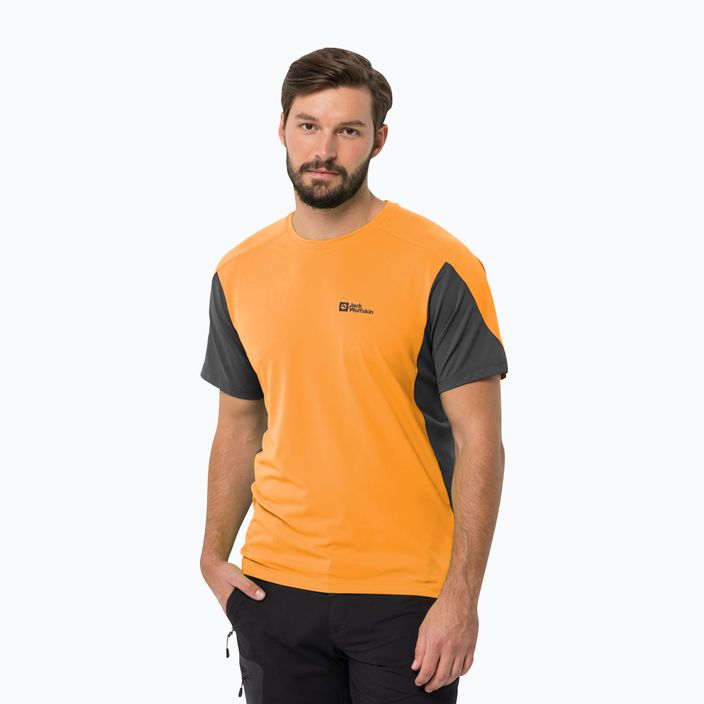 Jack Wolfskin vyriški trekingo marškinėliai Narrows orange 1807353